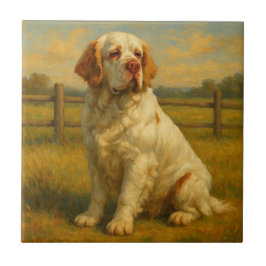 Clumber Spaniel Fliese