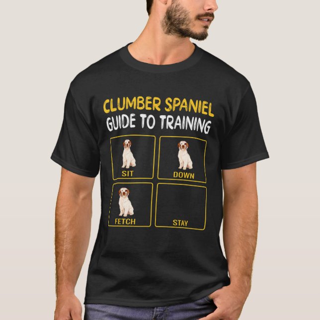 Clumber Spaniel Guide to Training Dog Obedience T-Shirt (Vorderseite)