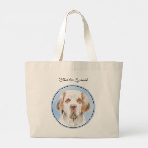 Clumber Spaniel Malerei Niedlich Original Hunde Ku Jumbo Stoffbeutel