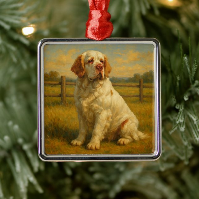 Clumber Spaniel Ornament Aus Metall (Baum)