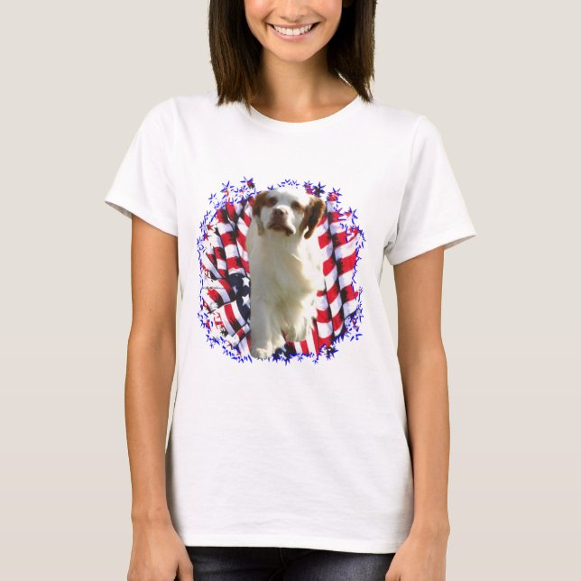 Clumber Spaniel Patriot T-Shirt (Vorderseite)
