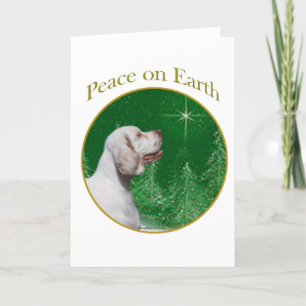 Clumber Spaniel Peace Feiertagskarte