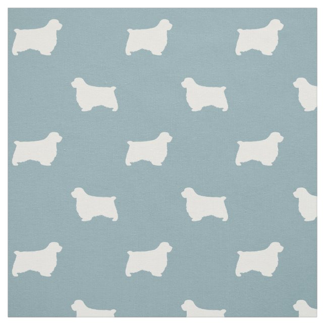 Clumber Spaniel-Silhouette-Muster Stoff (Muster)