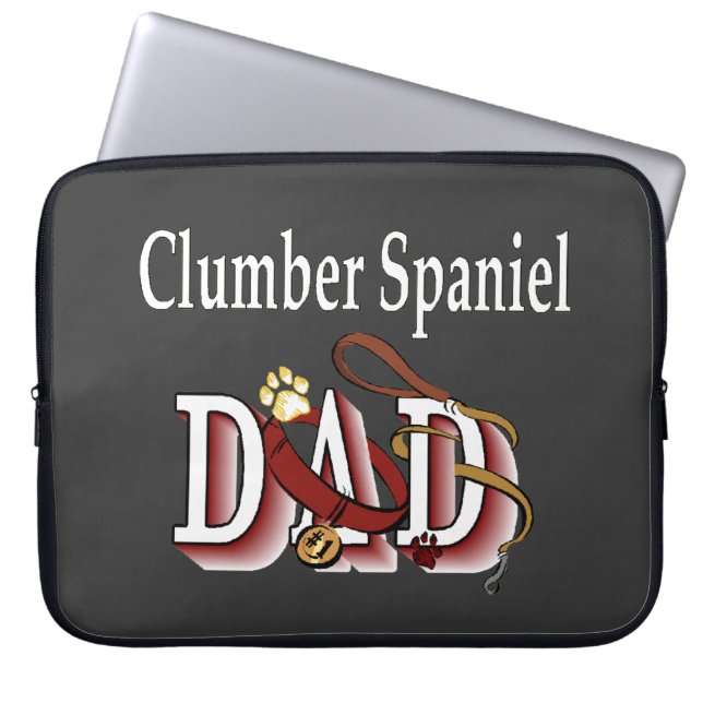Clumber Spaniel Vater Geschenke Laptopschutzhülle (Vorderseite)