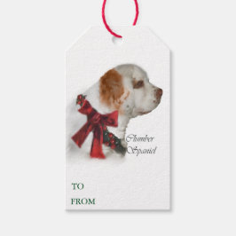 Clumber Spaniel Weihnachten Geschenkanhänger