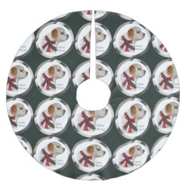 Clumber Spaniel Weihnachten Polyester Weihnachtsbaumdecke