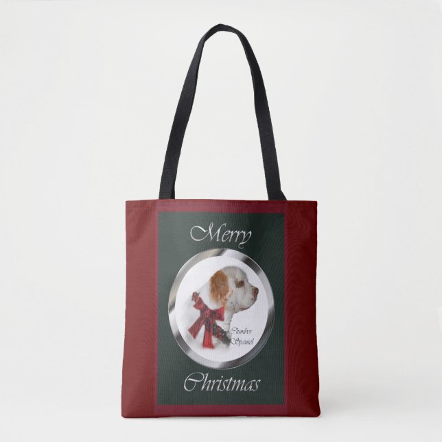 Clumber Spaniel Weihnachten Tasche (Vorderseite)