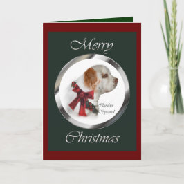 Clumber Spaniel Weihnachtsgeschenke Feiertagskarte