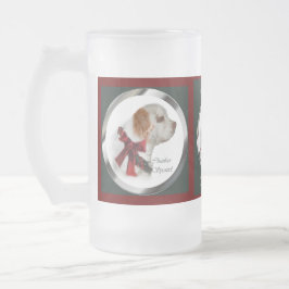 Clumber Spaniel Weihnachtsgeschenke Mattglas Bierglas