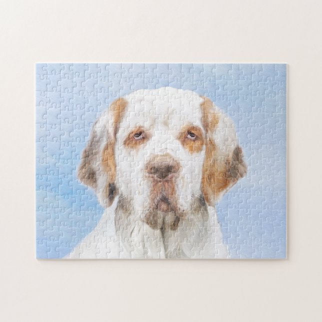 Clumber Spanischmalerei - Niedliche Original Dog A (Horizontal)