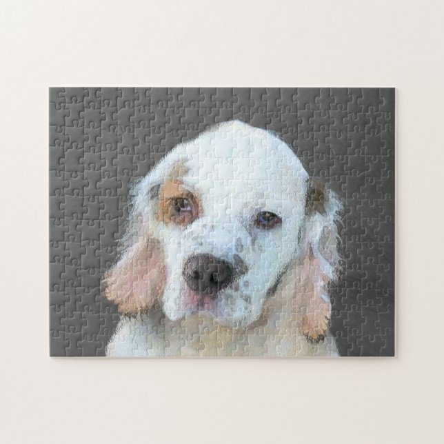 Clumber Spanischmalerei - Niedliche Original Dog A (Horizontal)