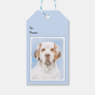 Clumber Spanischmalerei - Niedliche Original Dog A Geschenkanhänger