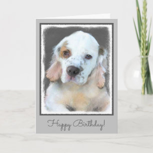 Clumber Spanischmalerei - Niedliche Original Dog A Karte