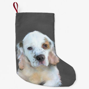 Clumber Spanischmalerei - Niedliche Original Dog A Kleiner Weihnachtsstrumpf