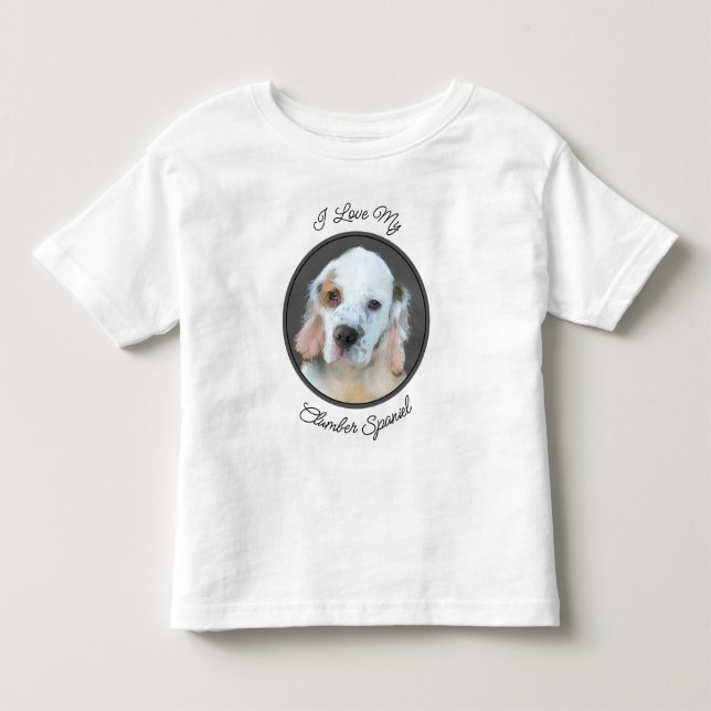Clumber Spanischmalerei - Niedliche Original Dog A Kleinkind T-shirt (Vorderseite)