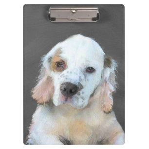 Clumber Spanischmalerei - Niedliche Original Dog A Klemmbrett