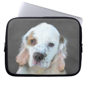 Clumber Spanischmalerei - Niedliche Original Dog A Laptopschutzhülle