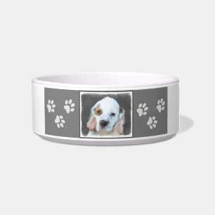 Clumber Spanischmalerei - Niedliche Original Dog A Napf