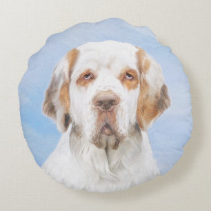 Clumber Spanischmalerei - Niedliche Original Dog A Rundes Kissen