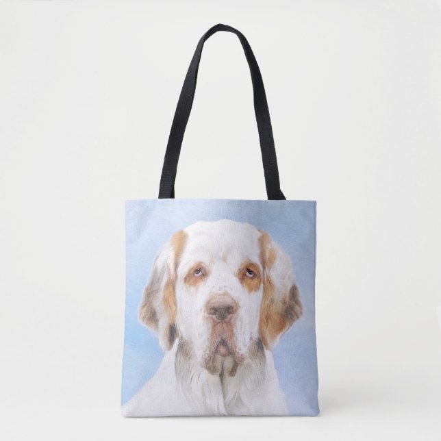 Clumber Spanischmalerei - Niedliche Original Dog A Tasche (Vorderseite)
