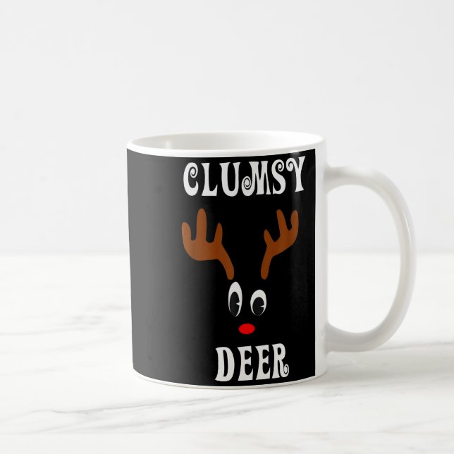 Clumsy Christmas Reindeer Angler Hunt Deer Elk  Kaffeetasse (Rechts)