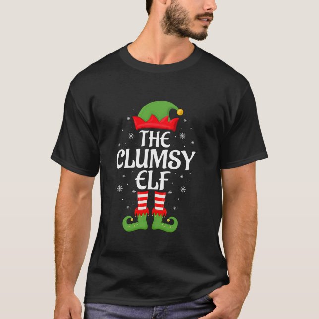 Clumsy Elf Xmas Family Matching Elf Squad Christma T-Shirt (Vorderseite)