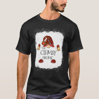 Clumsy Gnome Buffalo Kariertes Weihnachtslicht Ble T-Shirt