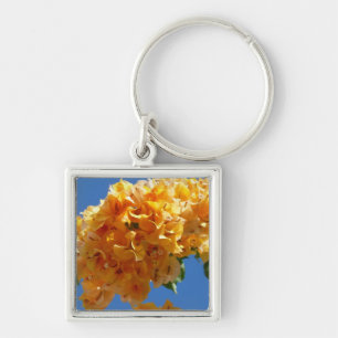 Cluster Golden Bougainvillea Floral Schlüsselanhänger