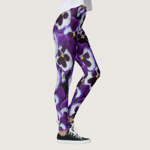 Cluster Lila weißer Stiefmütterchen: Harmonische G Leggings