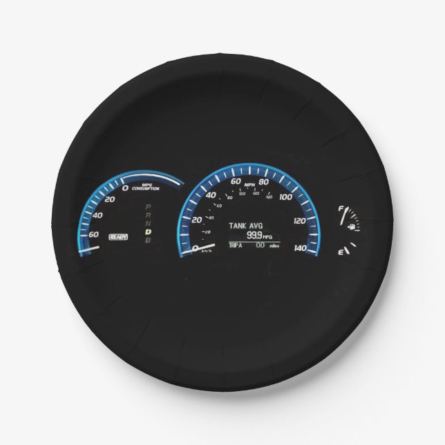 Cluster-Teller für Hybridfahrzeuge Pappteller (Vorderseite)