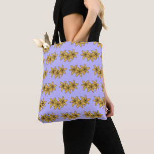 Cluster von gelben Cartoon-Lilien Tasche