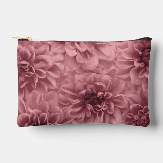 Cluster von Mauve Dahlias Floral Zubehörtasche (Vorderseite)