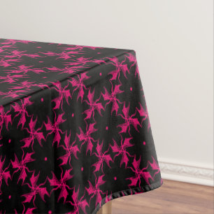 Cluster zur rosa und schwarzen Blume Tischdecke