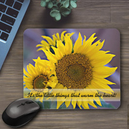 Clustered Sunflowers Close-Up Photo Custom Mousepad