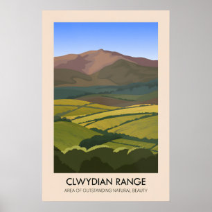 Clwydian Range AONB Reiseplakat Poster