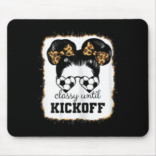 Cly Bis Anpfiff Gebleicht Leopard Lustig Fußball G Mousepad