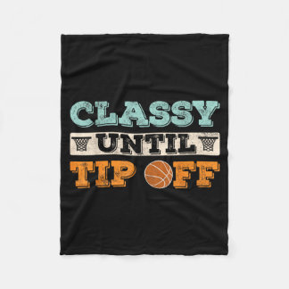 Cly Bis Zum Tip Off Basball Spieler Lustiger Basba Fleecedecke