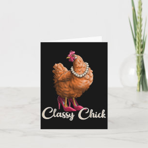 Cly Chick Shirt Funny Chicken Girl Hen Lover Farm Karte