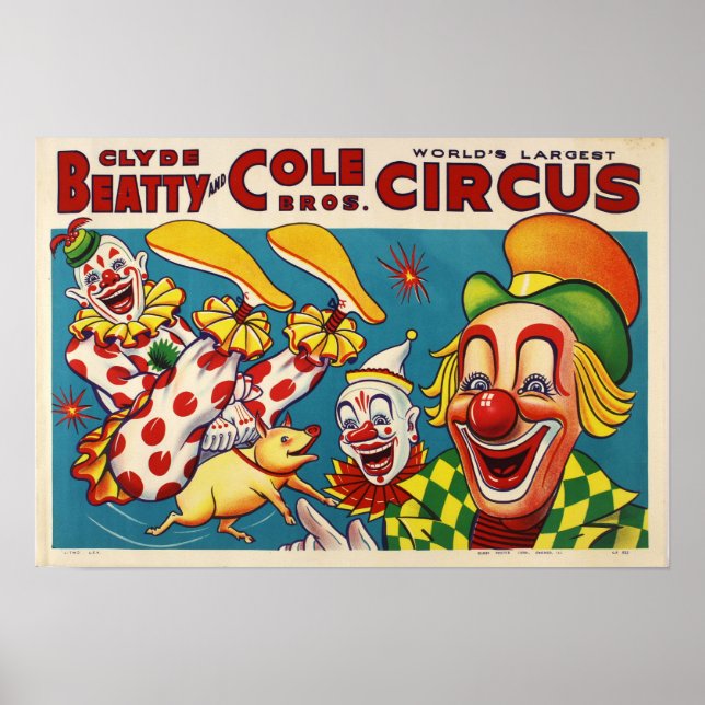 Clyde Beatty & Cole Bros Circus Poster (Vorne)