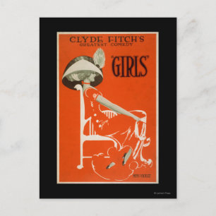 Clyde Fitchs Beste Comedy, "Girls" Theater 2 Postkarte