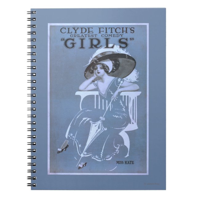 Clyde Fitchs Beste Comedy, "Girls" Theater Notizblock (Vorderseite)