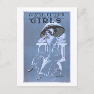 Clyde Fitchs Beste Comedy, "Girls" Theater Postkarte