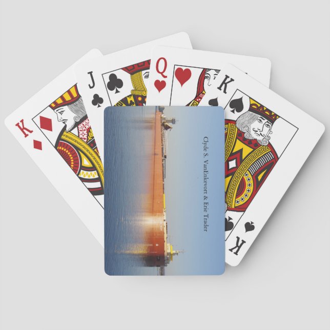 Clyde S. VanEnkevort & Erie Trader spielen Karten Spielkarten (Rückseite)