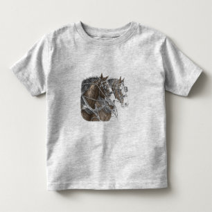 Clydesdale Draft Horse Team Kleinkind T-shirt