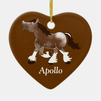 CLYDESDALE Entwurf Pferdezucht Keramikornament