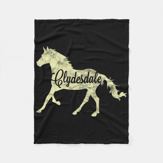 Clydesdale Entwurf Reitpferde Fleecedecke (Vorderseite)