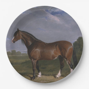 Clydesdale Hengst (Vollblutpferd) (Tier) Pappteller