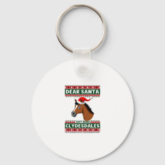 Clydesdale Horse Christmas Ugly Xmas Sweater Eques Schlüsselanhänger