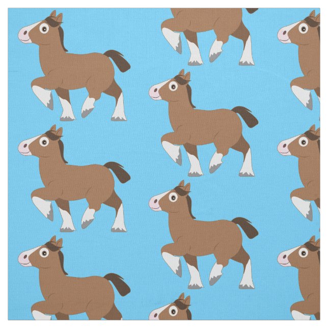 Clydesdale im Cartoon Stoff (Muster)