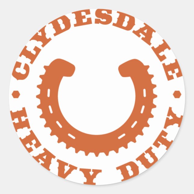 Clydesdale MTB "Heavy Duty"-Aufkleber Runder Aufkleber (Vorderseite)